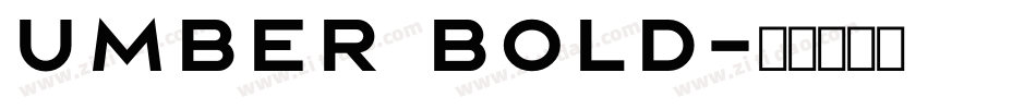 Umber Bold字体转换